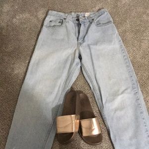 Sandals and vitage jeans